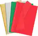 Papel Seda Colores Navidad * 4 Unidades