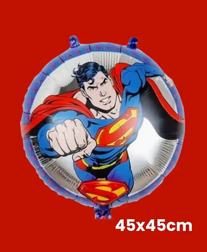 Globo Metalizado Redondo Superman (x1 Unidad)