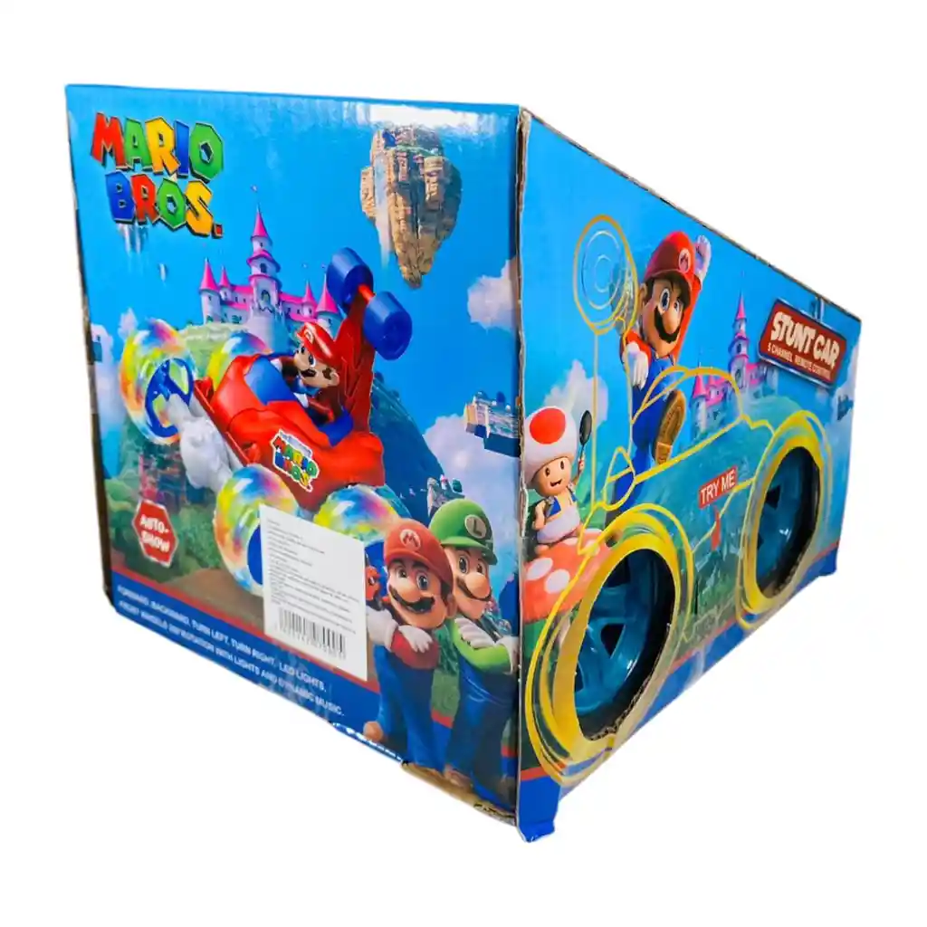 Carro Loco Control Remoto Loco Mario Recargable Con Luces