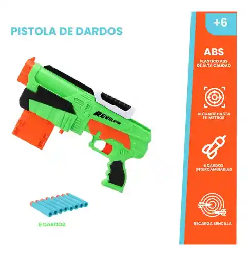 Juguete Pistola De Dardos Revolution Blast Niños