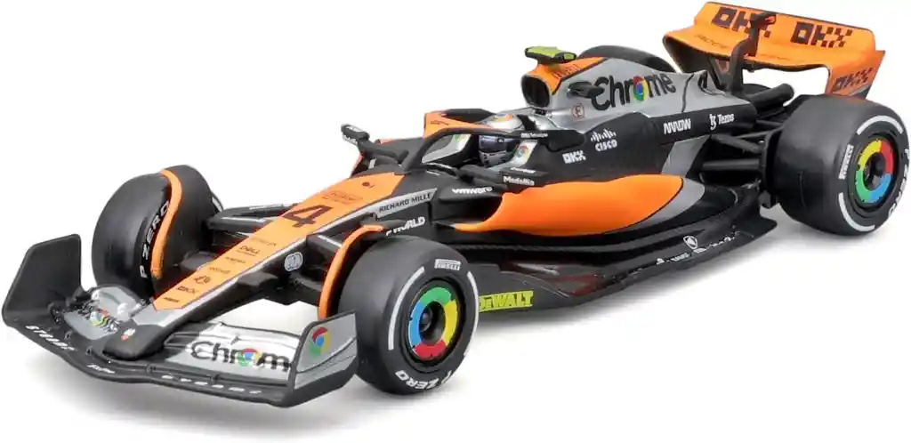 Carro Coleccionable Formula 1 Oficial Team Bburago Mclaren (2023) British Grand Prix Oscar Piastri F1