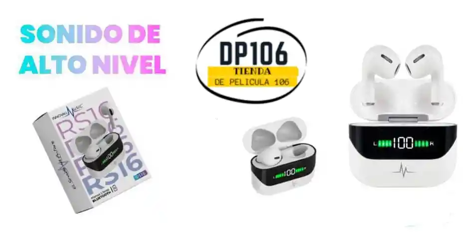 Audifonos Bluetooth Manos Libre Blancos Rs16