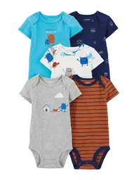 Bodys X 5 Manga Corta Monster - Multicolor / 9 Meses