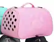 Cargador Maleta Para Mascota Bolso Plegable Huellita L Rosa