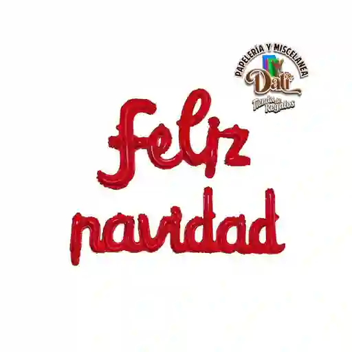 Letrero Feliz Navidad Rojo Cursivo Inflable