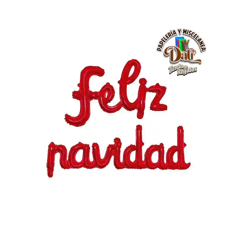 Letrero Feliz Navidad Rojo Cursivo Inflable