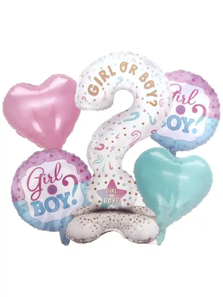 Globos Metalizados Baby Shower Decoración Fiestax5 Und