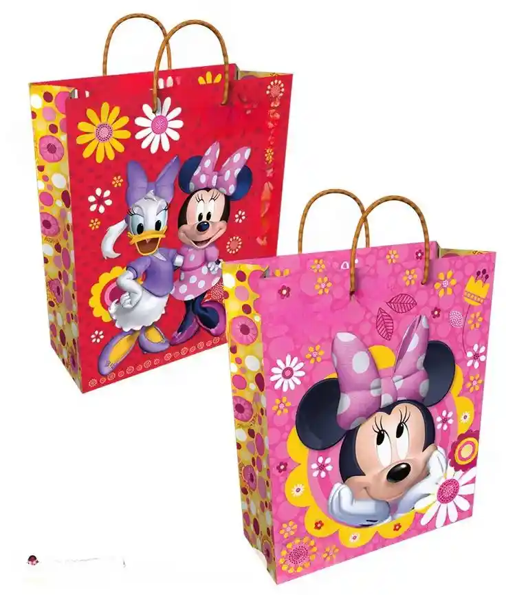 Bolsa De Regalo Disney Grande Oficial 26x32 Cm Plastificada Premium