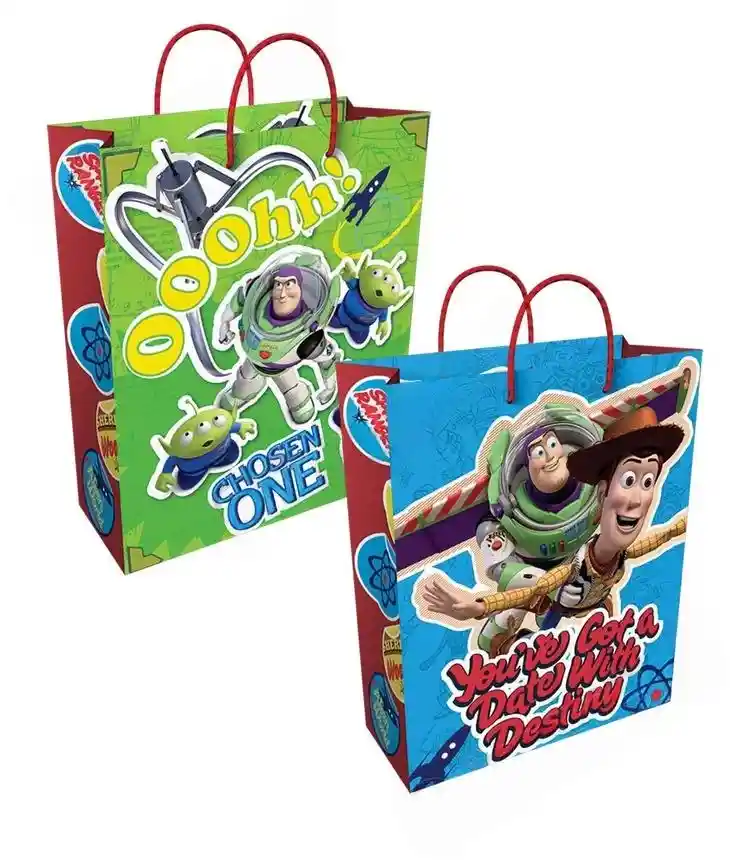 Bolsa De Regalo Disney Grande Oficial 26x32 Cm Plastificada Premium