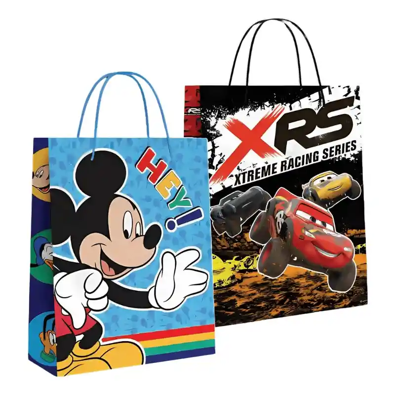 Bolsa De Regalo Disney Grande Oficial 26x32 Cm Plastificada Premium