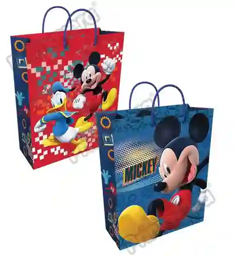 Bolsa De Regalo Disney Grande Oficial 26x32 Cm Plastificada Premium