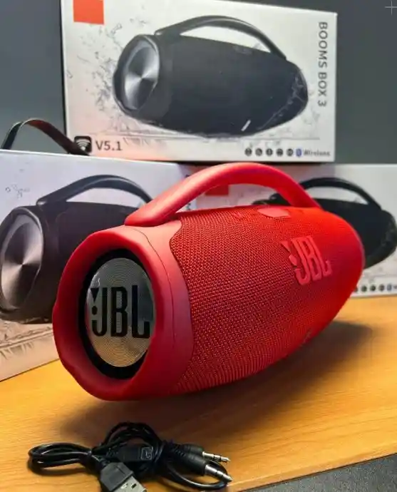 Parlante Jbl Boom Box 3 Bluetooth Replica 1.1 Tws Rojo