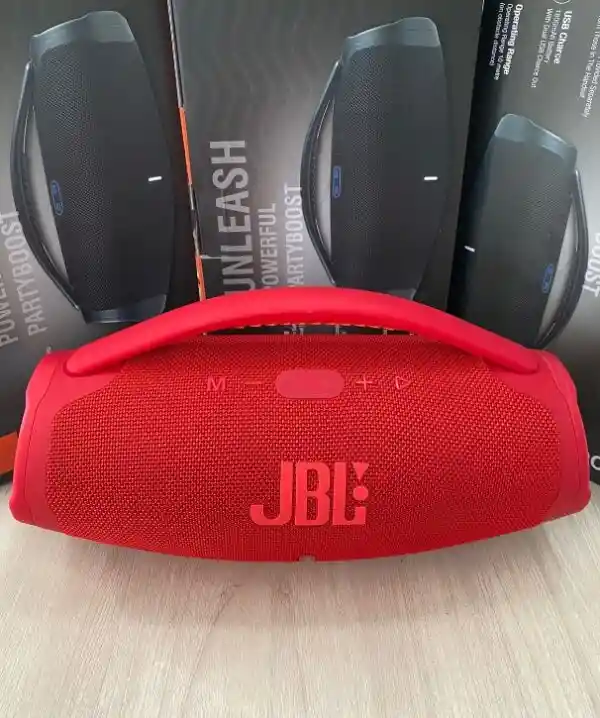 Parlante Jbl Boom Box 3 Bluetooth Replica 1.1 Tws Rojo