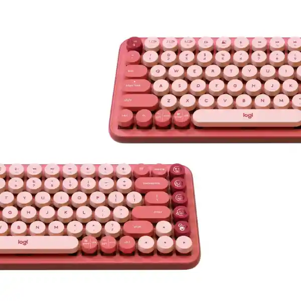 Logitech Teclado Mecanico Pop Inalámbrico – Bluetooth Rosado