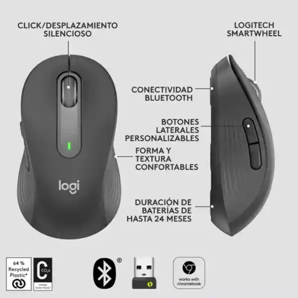 Logitech Mouse M650 M Inalámbrico–bluetooth