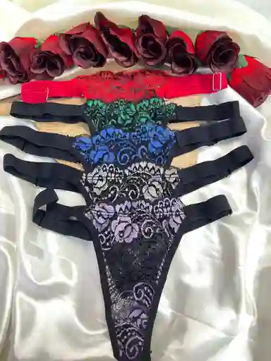 Panty Encaje Doble Color