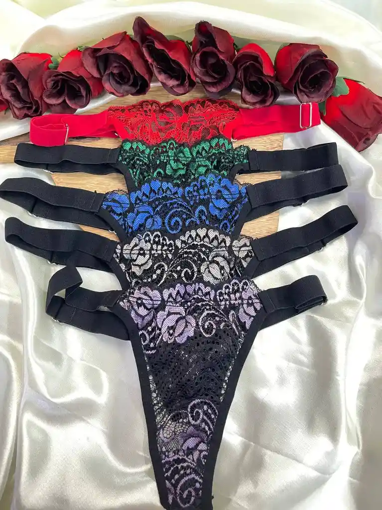 Panty Encaje Doble Color