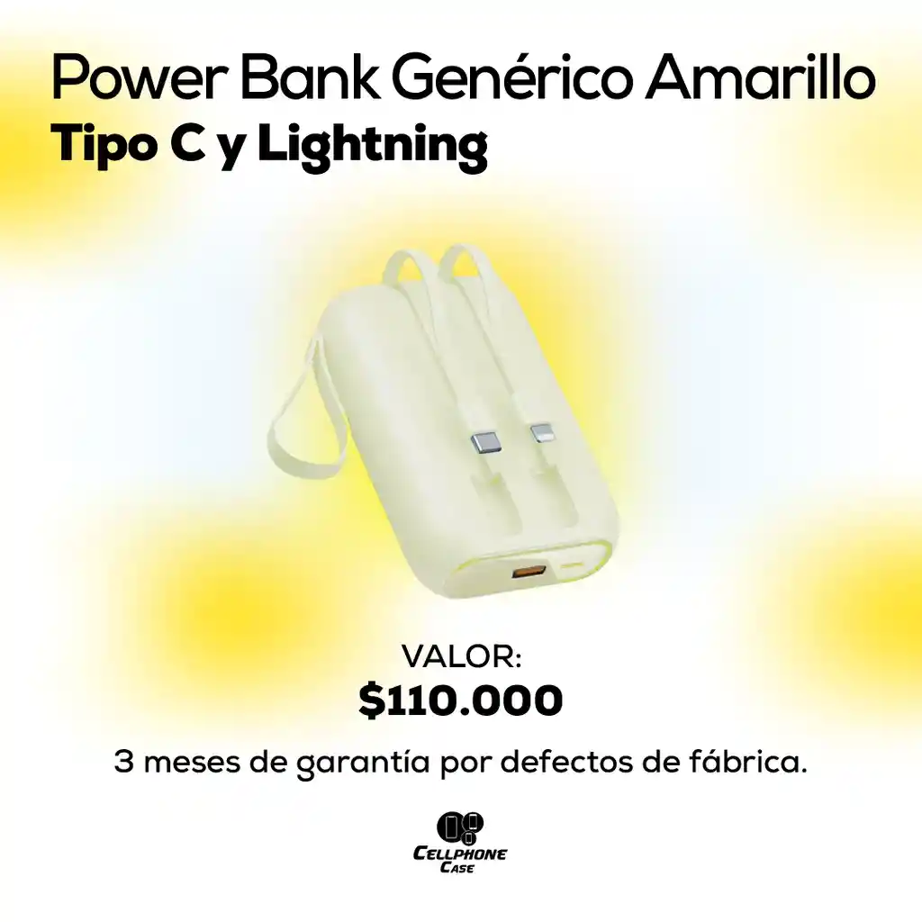 Power Bank Genérico Amarillo