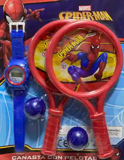 Raqueta Hombre Araña, Spider-man Con Ping Pong