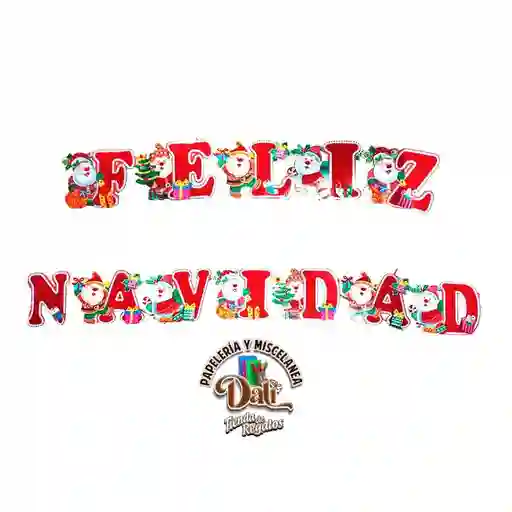 Guirnalda Feliz Navidad Con Papá Noel