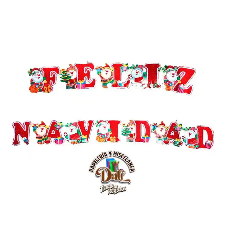 Guirnalda Feliz Navidad Con Papá Noel