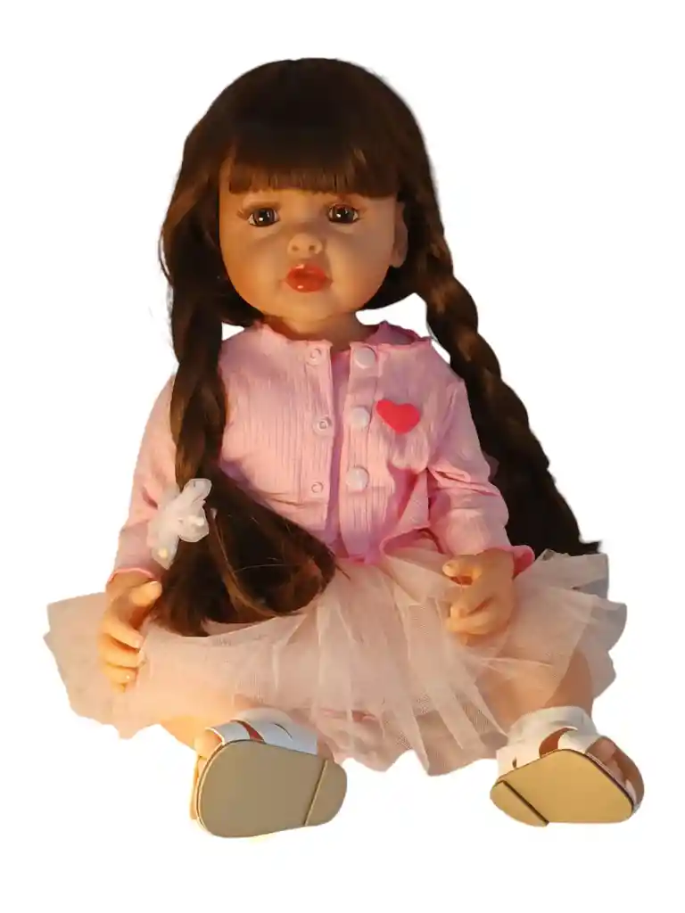 Muñeca Reborn Realista Silicona Completa 55cms Con Sonidos