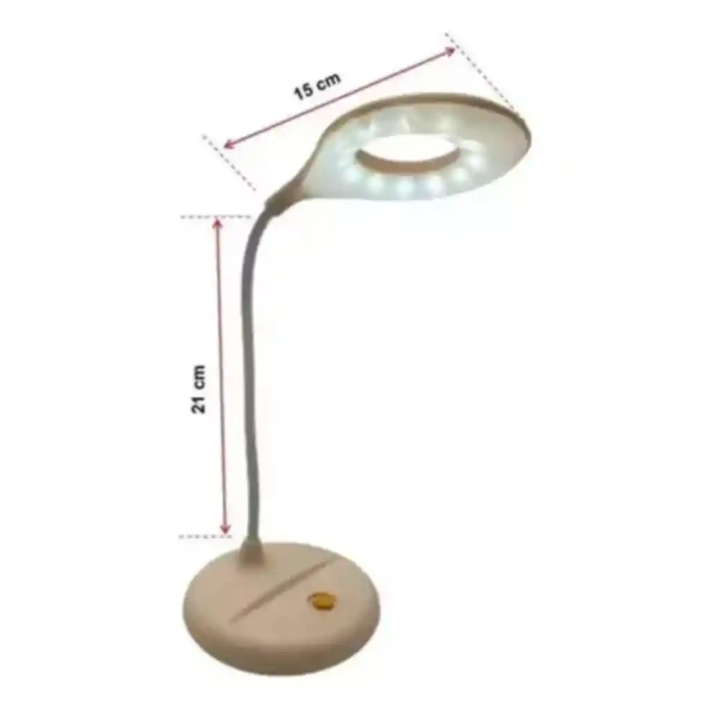 Lámpara De Escritorio Redonda Flexible Led