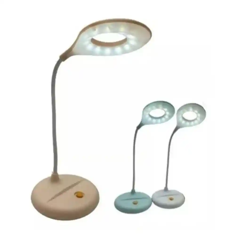 Lámpara De Escritorio Redonda Flexible Led