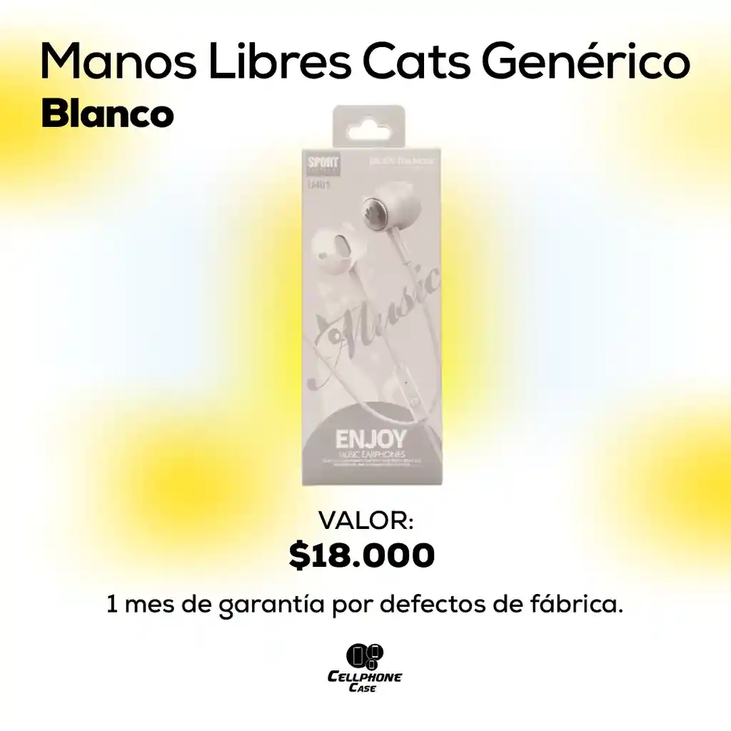 Manos Libres Cats Blanco