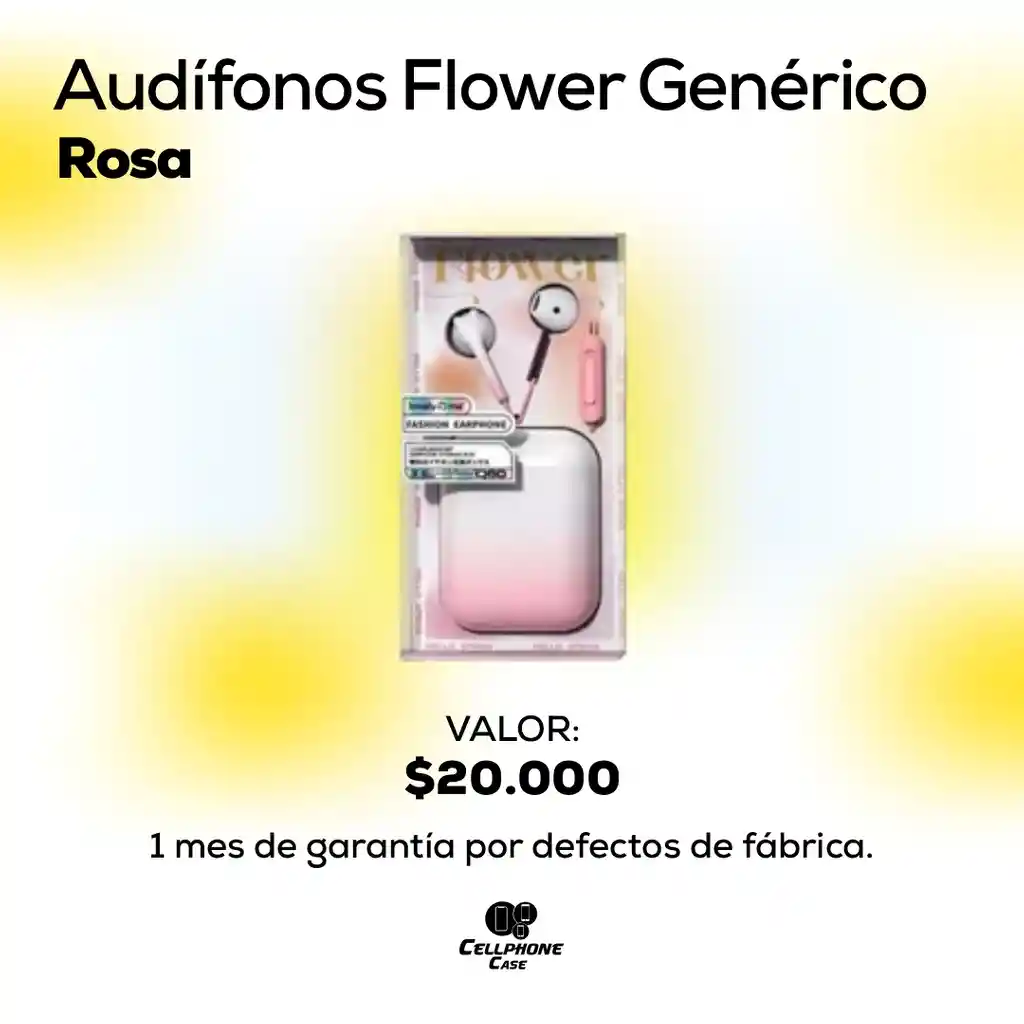 Audífonos Flower Rosa