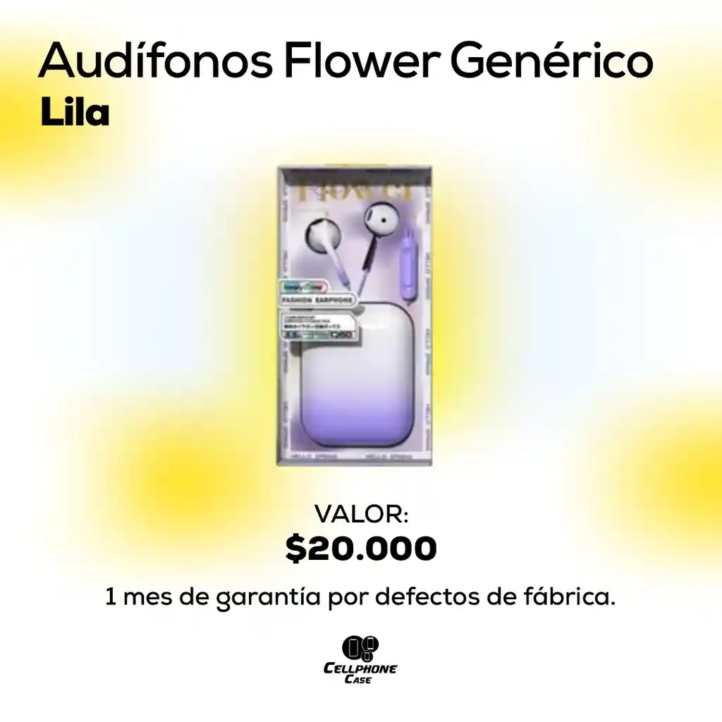 Audífonos Flower Lila