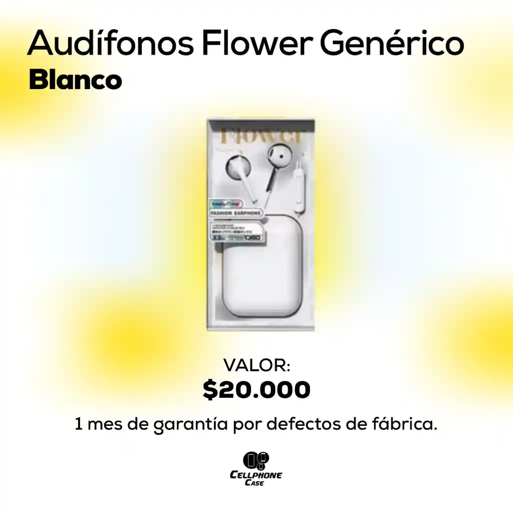 Audífonos Flower Blanco