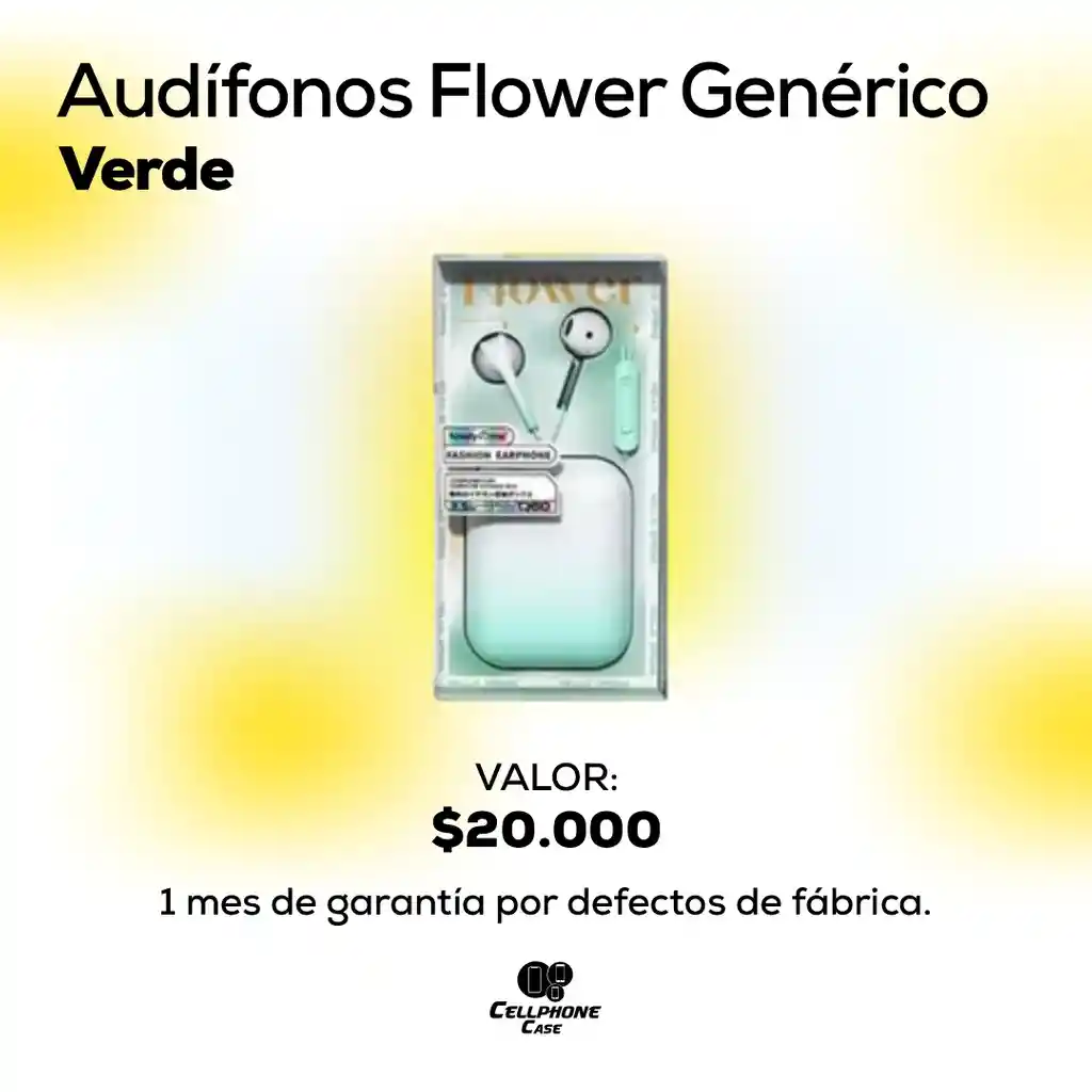 Audífonos Flower Verde