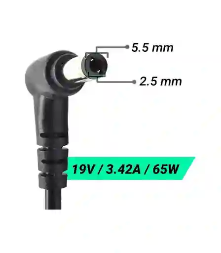 Cargador Para Portatil Punta Toshiba 19v 3.42a Homologado (compatible Con Otras Marcas)