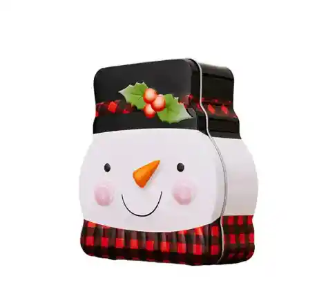 Chocolates Sabores Surtidos Muñeco De Nieve X 10 En Caja Metalizada