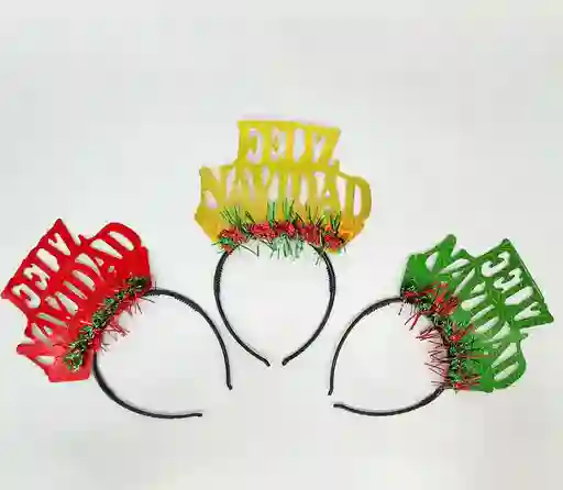 Diadema Feliz Navidad X 6 Unidades