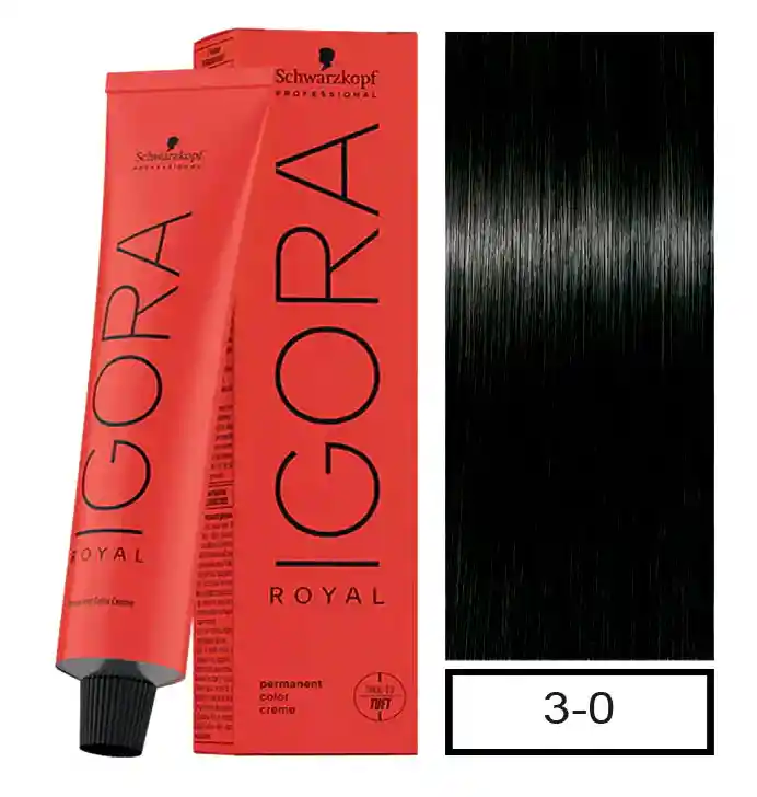 Tinte Para Cabello, 3-0 Castaño Oscuro Natural - Igora Royal