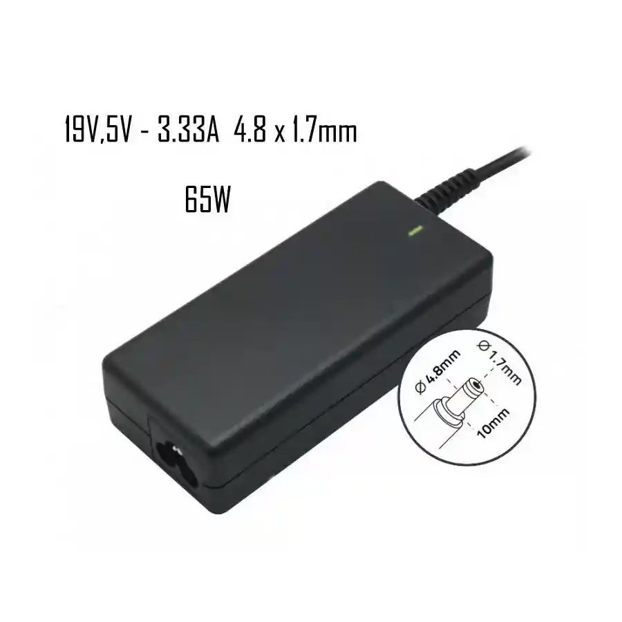 Cargador Para Portatil Hp Punta Amarilla / Spectra 19.5v 3.33a / 65w / Homologado