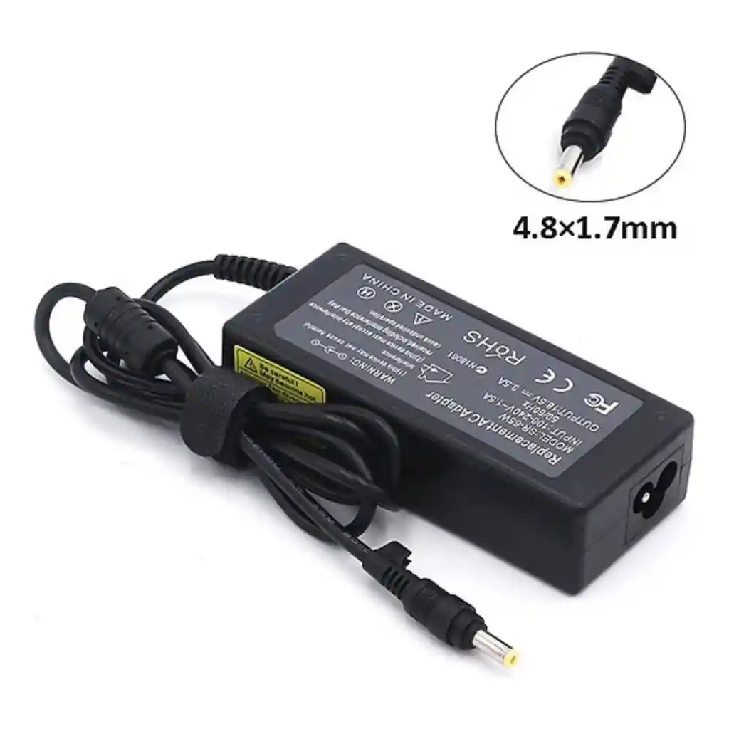 Cargador Para Portatil Hp Punta Amarilla / Spectra 19.5v 3.33a / 65w / Homologado