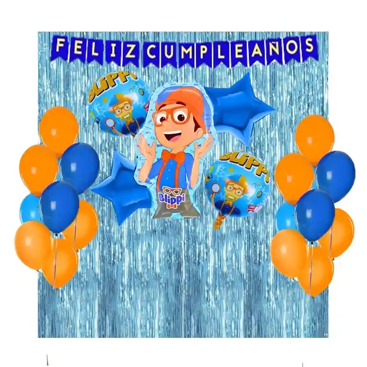 Decoración Globos Metalizados Blippi Infantil Decoración Fiestax5