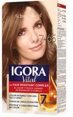 Tinte Para Cabello, 7-65 Cafe Moca Claro- Igora Vital