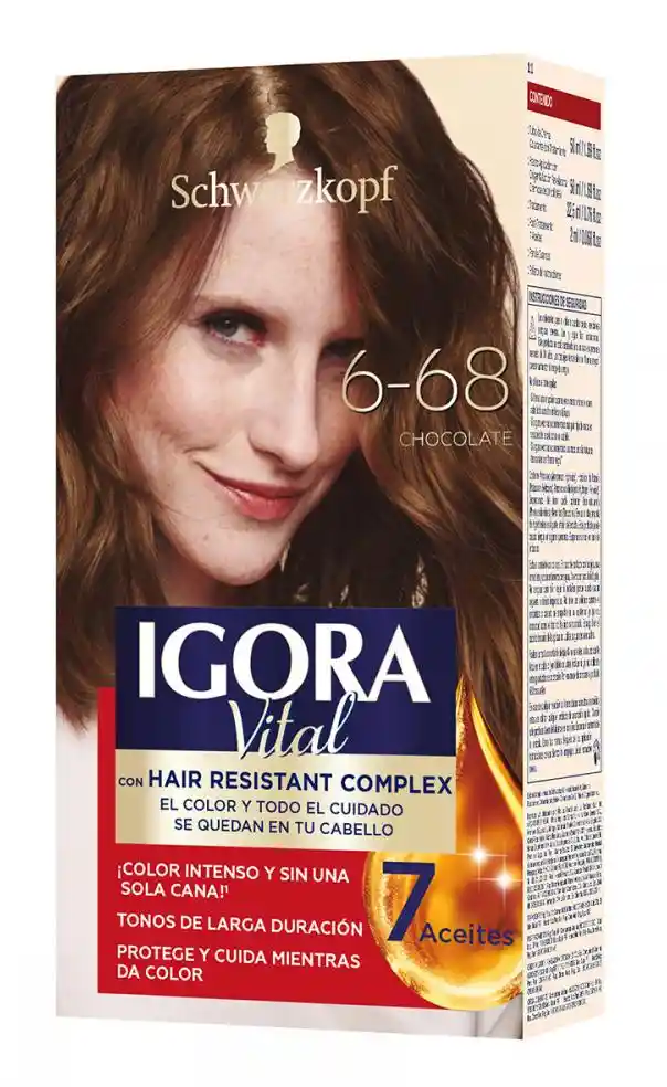 Tinte Para Cabello, 6.68 Chocolate - Igora Vital