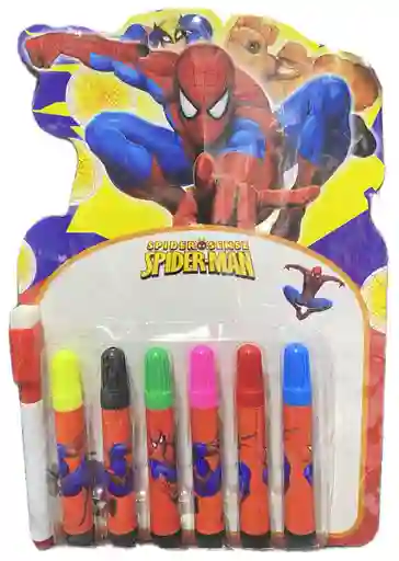 Tablero Spider-man, Hombre Araña Con Marcadores Y Borrador