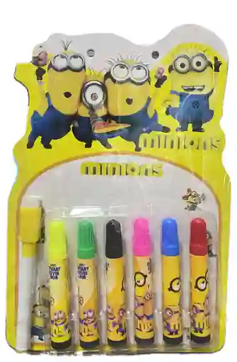 Tablero Minions Con Marcadores Y Borrador