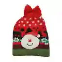 Kit Gorro Navideño Térmico Con Luz + Bufanda Navidad