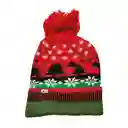 Kit Gorro Navideño Térmico Con Luz + Bufanda Navidad