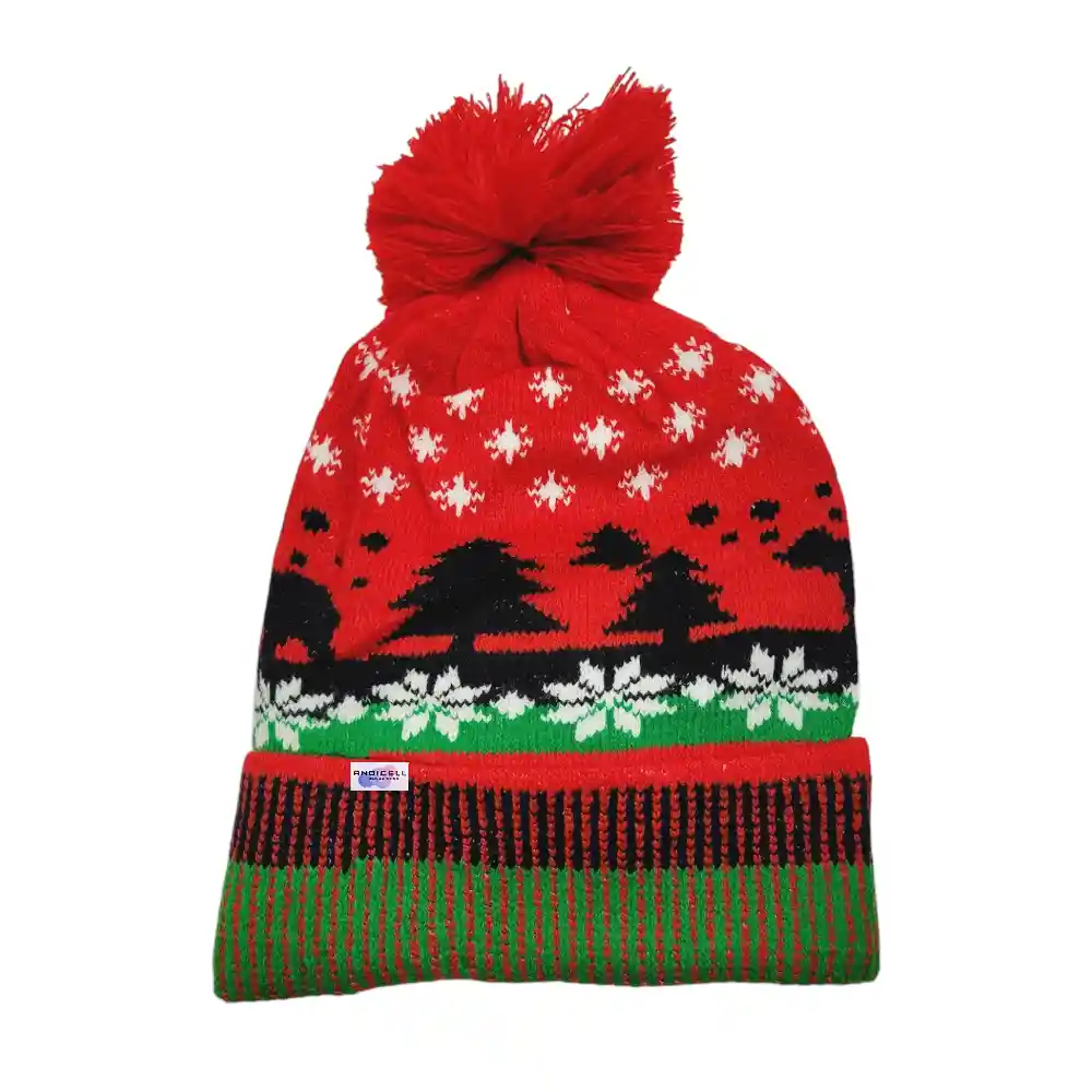 Kit Gorro Navideño Térmico Con Luz + Bufanda Navidad