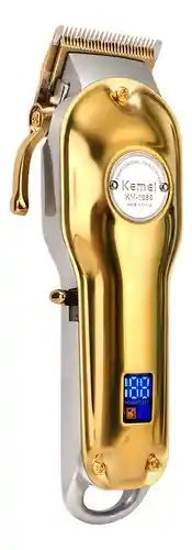 Cortadora De Cabello Kemei Km1986 Color Dorado 100v-240v