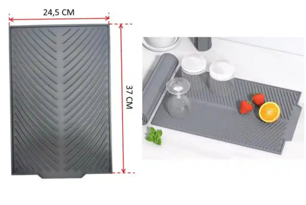 Tapete Escurridor De Platos De Cocina Silicona