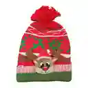 Kit Gorro Navideño Térmico Con Luz + Bufanda Navidad